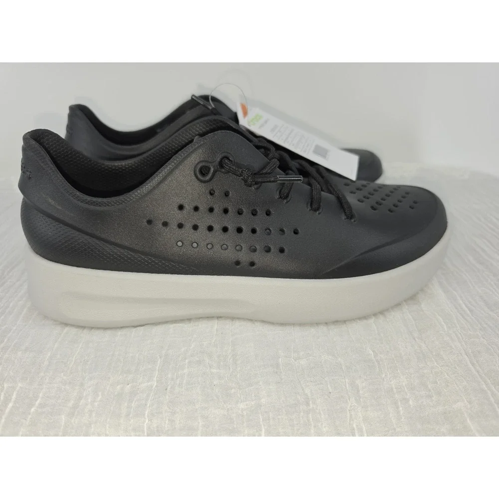 New Crocs InMotion Pacer Sneakers Black Womens Size 9 Lace Up Comfort Shoes